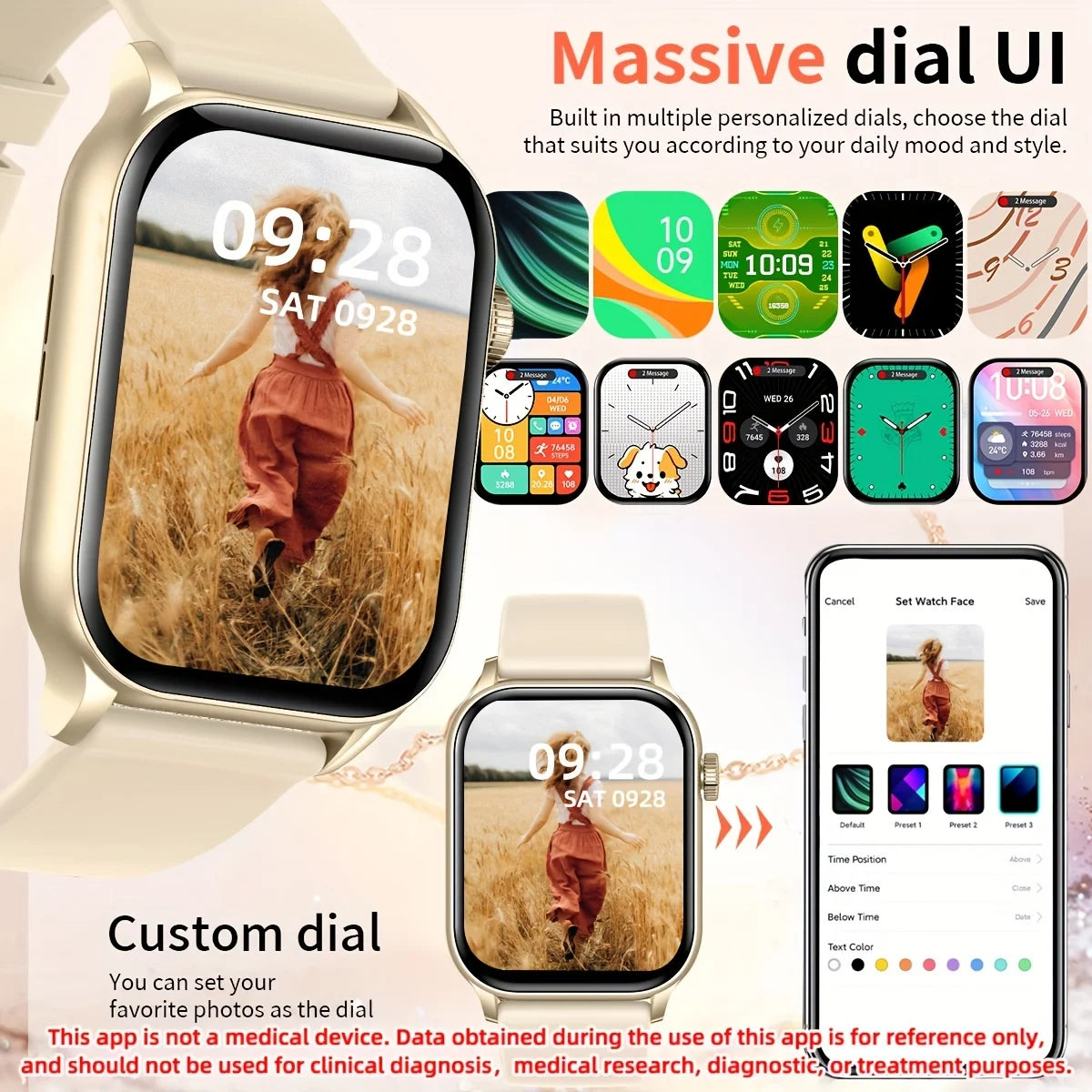 SENBONO Women Smart Watch Alway on Display AMOLED Screen